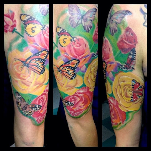 Explore tattoo ideas for arms and shoulders, creative tattoo ideas in Huntsville, available at Blacktide Tattoo Co.