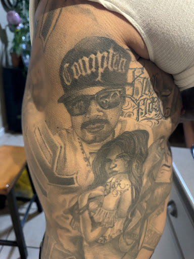 Explore half dollar size tattoo ideas, creative tattoo ideas in Lubbock, available at Pura Envidia Tattoo Shop