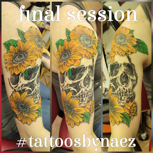 Explore tribal sleeve tattoo ideas, creative tattoo ideas in Macomb, available at Naez Ink