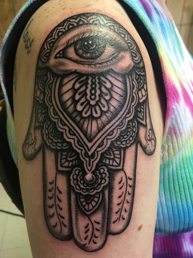 Explore black tattoo ideas, creative tattoo ideas in Centre, available at Leftys