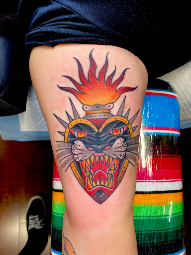 Explore knee tattoo ideas male, creative tattoo ideas in Modesto, available at Inkwell Tattoo