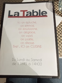 Carte du La Table à Limoges