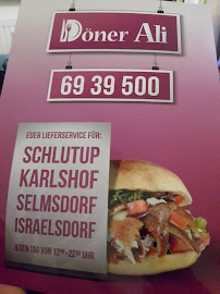 Menu / carte de Döner Ali Schlutup à Lübeck