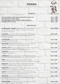 Menu du Da Bassano à Caravaggio