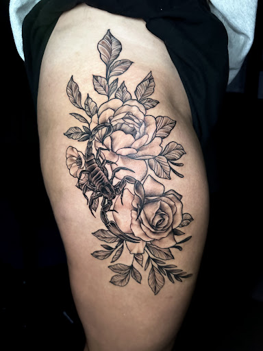 Explore r.i.p tattoo ideas, creative tattoo ideas in Waxahachie, available at Satori Tattoo Collective