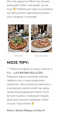 La Cantina dello Zio à Bari carte