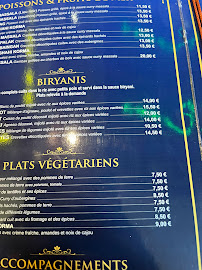 Rajpoot Restaurant indien et pakistanais à Alfortville menu