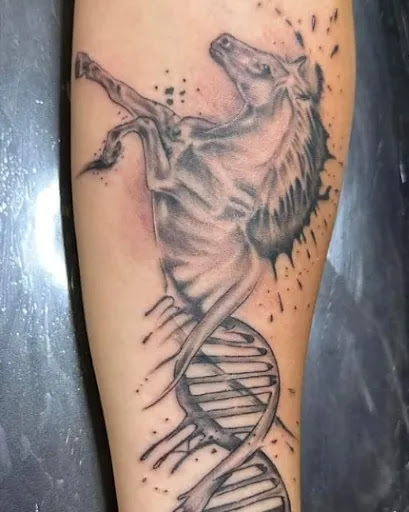 Explore tennis tattoo ideas, creative tattoo ideas in Grand Ledge, available at Van Gogh Tattoos