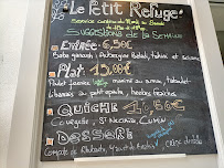 Carte du Restaurant Le Petit Refuge à Vannes