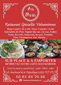 Restaurant vietnamien An Nam Restaurant Vietnamien Revel à Revel (le menu)