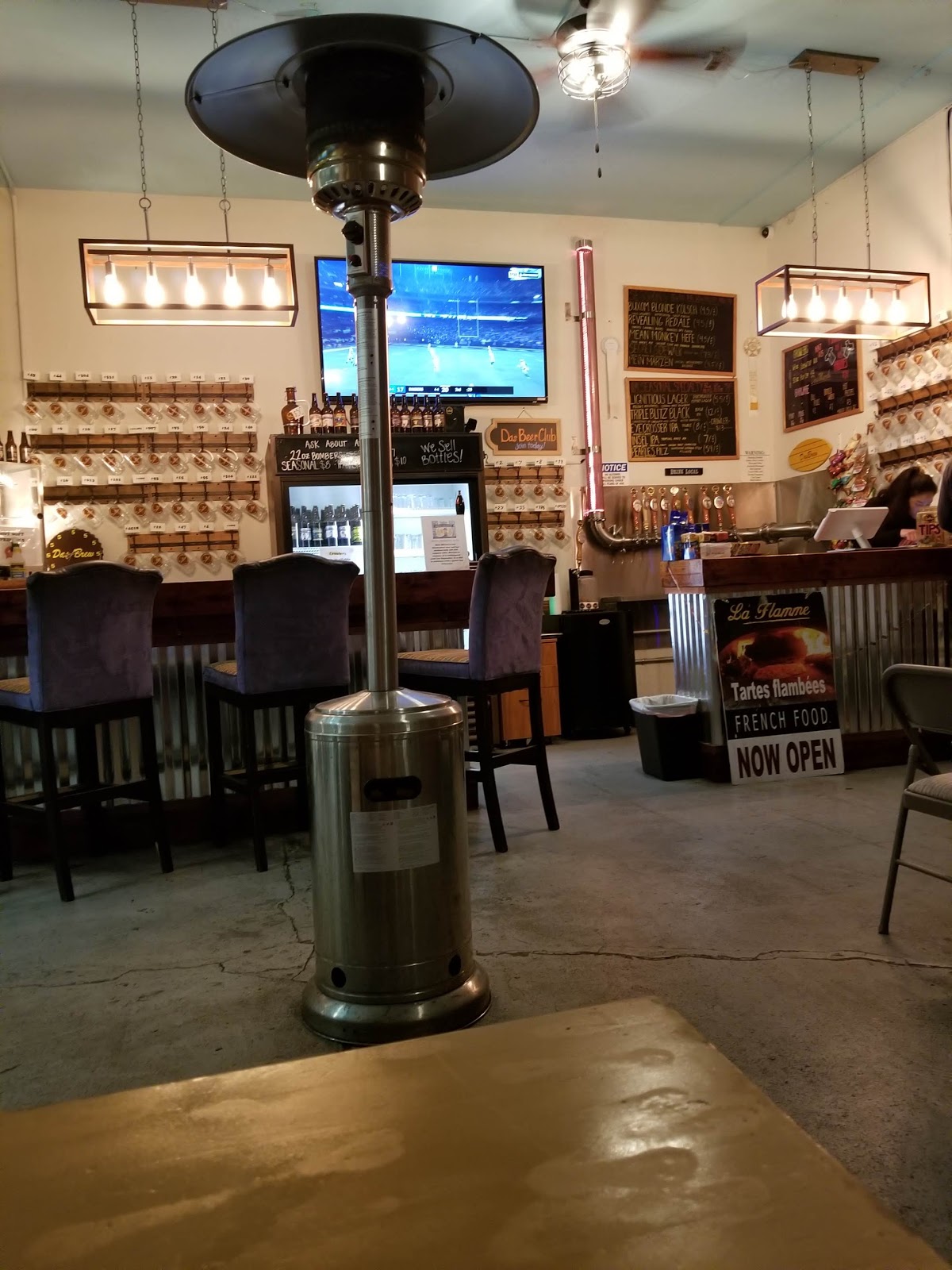 A pint of beer on a bar