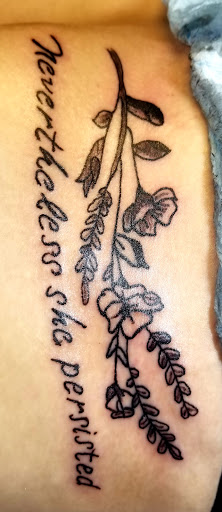 Explore atom tattoo ideas, creative tattoo ideas in Meridian, available at SK-Tattoo1