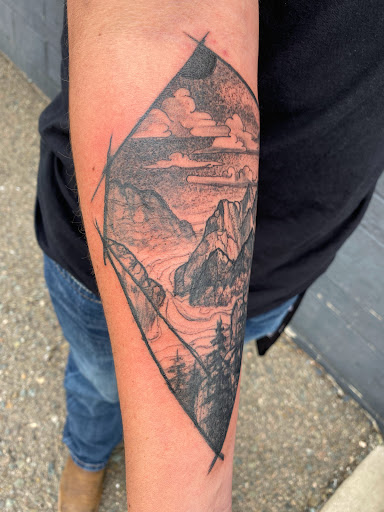 Explore straight edge tattoo ideas, creative tattoo ideas in Prescott, available at Catatonic Studios