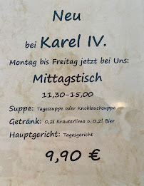 Restaurant Karel IV. à Oberwiesenthal menu