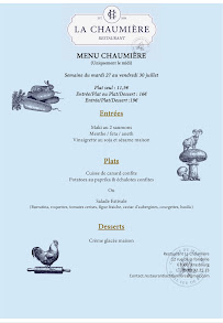 Restaurant Restaurant La Chaumière Strasbourg à Strasbourg (le menu)