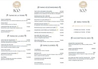 Menu du ICÔ Restaurant & Bar à Nice
