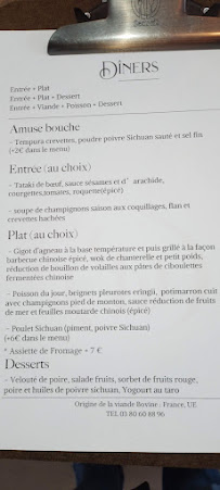 Restaurant de cuisine fusion asiatique restaurant clos des saveurs à Dijon (le menu)