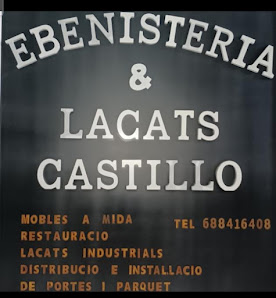 Ebanistería lacados y pinturas Castillo Carrer de Saragossa, 14, 43540 La Ràpita, Tarragona, España