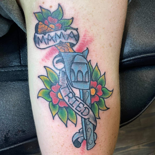 Explore taurus sign tattoo ideas, creative tattoo ideas in Mckinney, available at Borrowed Time Fine Art Gallery Tattoo Shop