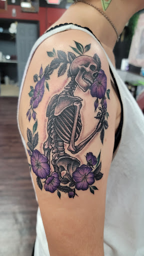 Explore men's neck tattoo ideas, creative tattoo ideas in Las Vegas, available at Black Sacrament Tattoo