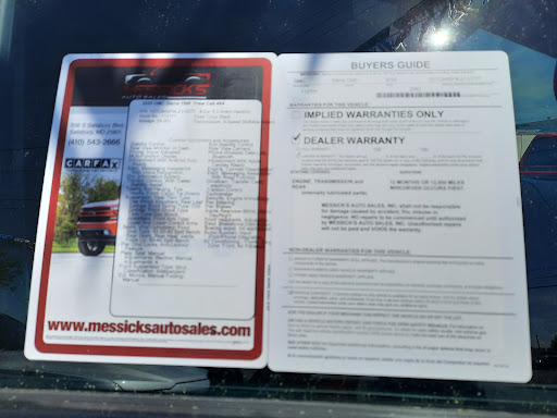 Used Car Dealer «Messick Auto Sales», reviews and photos, 656 S Salisbury Blvd, Salisbury, MD 21801, USA