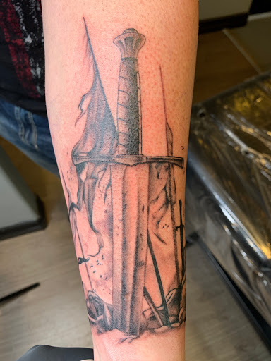 Explore outdoor tattoo ideas for men, creative tattoo ideas in Clearfield, available at Platypus Tattoo Co.