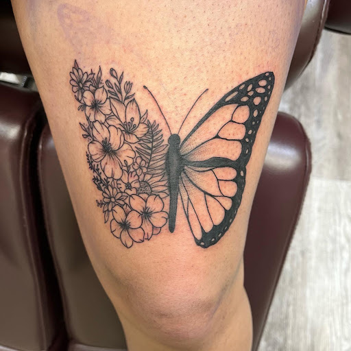 Explore witch hand tattoo ideas, creative tattoo ideas in Greensboro, available at Dogwood Ink