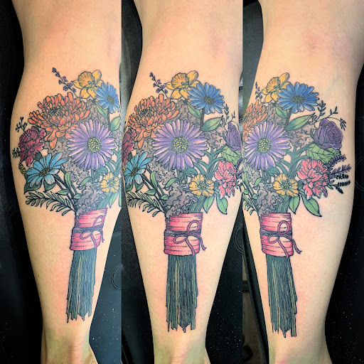 Explore banjo tattoo ideas, creative tattoo ideas in Greensboro, available at Dogwood Ink