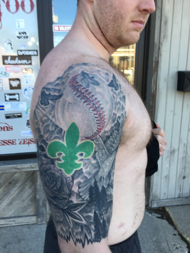 Explore matching tattoo ideas for father and son, creative tattoo ideas in Green Bay, available at Darkside Tattoo By Jesse Skywalker