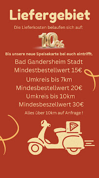 Pizzas à emporter Gjinis Pizza Bad Gandersheim à Bad Gandersheim - menu / carte