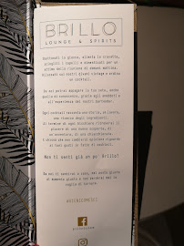 Bar à cocktails Brillo à Riccione (le menu)