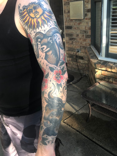 Explore corpse bride tattoo ideas, creative tattoo ideas in Dallas, available at Lamar Street Tattoo Club