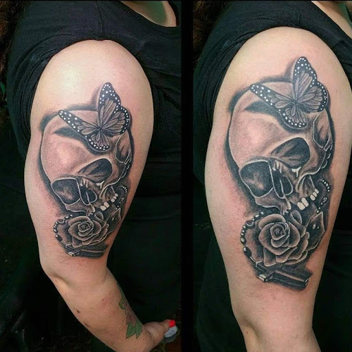 Explore lower sleeve tattoo ideas, creative tattoo ideas in Beaver Meadows, available at Dominican Tattoo