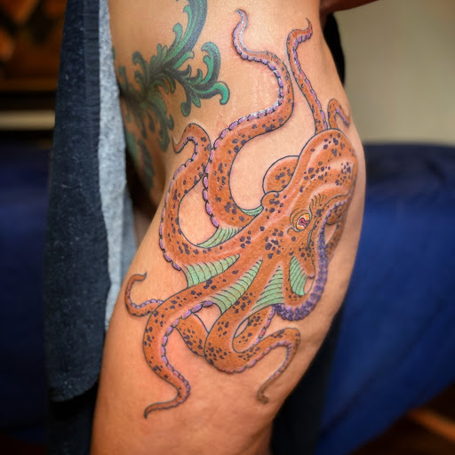 Explore knife tattoo ideas, creative tattoo ideas in Plano, available at Legend Tattoo & Piercing Shop