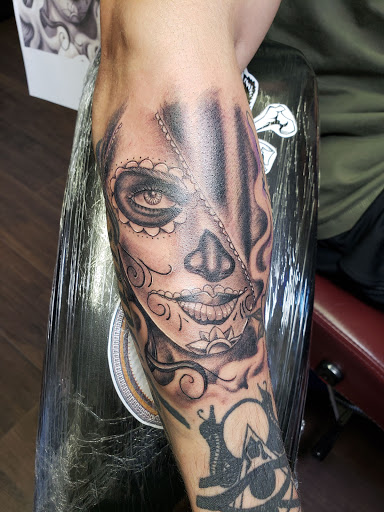 Explore ryuk tattoo ideas, creative tattoo ideas in Wenatchee, available at Rebels Tattoo Studio