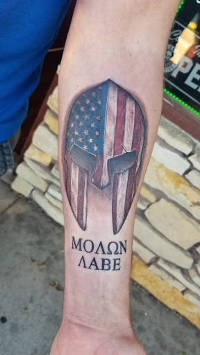 Explore st christopher tattoo ideas, creative tattoo ideas in Roscoe, available at Elevated Ink Tattoo