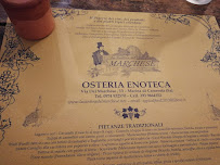 La Cantina del Marchese à Marina di Camerota menu