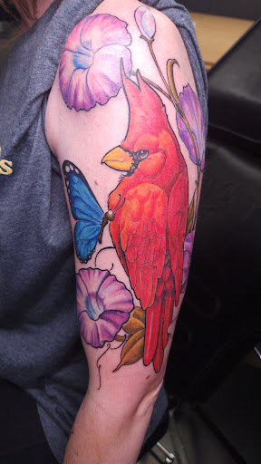 Explore mens inner bicep tattoo ideas, creative tattoo ideas in Missoula, available at Montana Tattoo Company