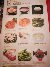 Menu du Fuji à Boulogne-Billancourt