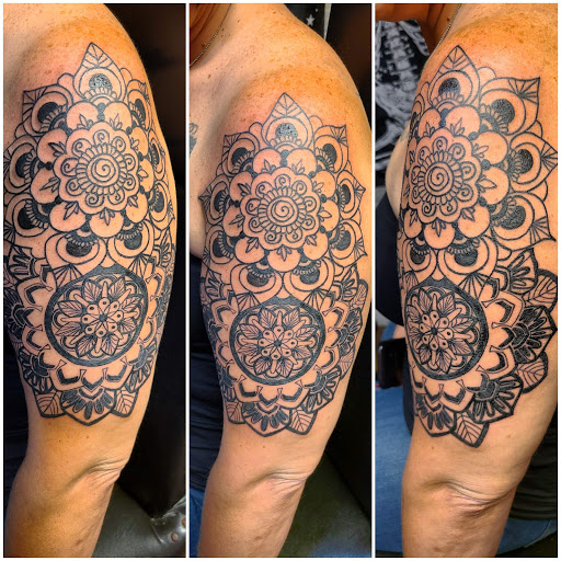 Explore rectangle tattoo ideas, creative tattoo ideas in Cumberland, available at Queen City Ink