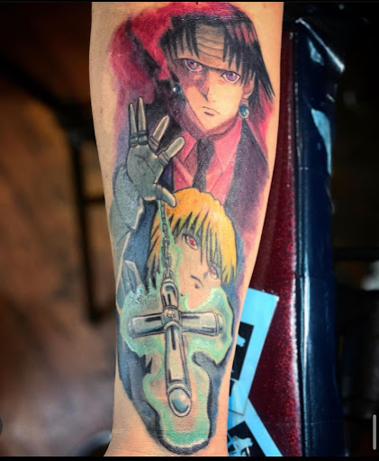 Explore mountain sleeve tattoo ideas, creative tattoo ideas in Santa Cruz, available at Black Pearl Tattoo Santa Cruz