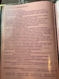 Menu / carte de Cannelle à Ouzouer-sur-Loire