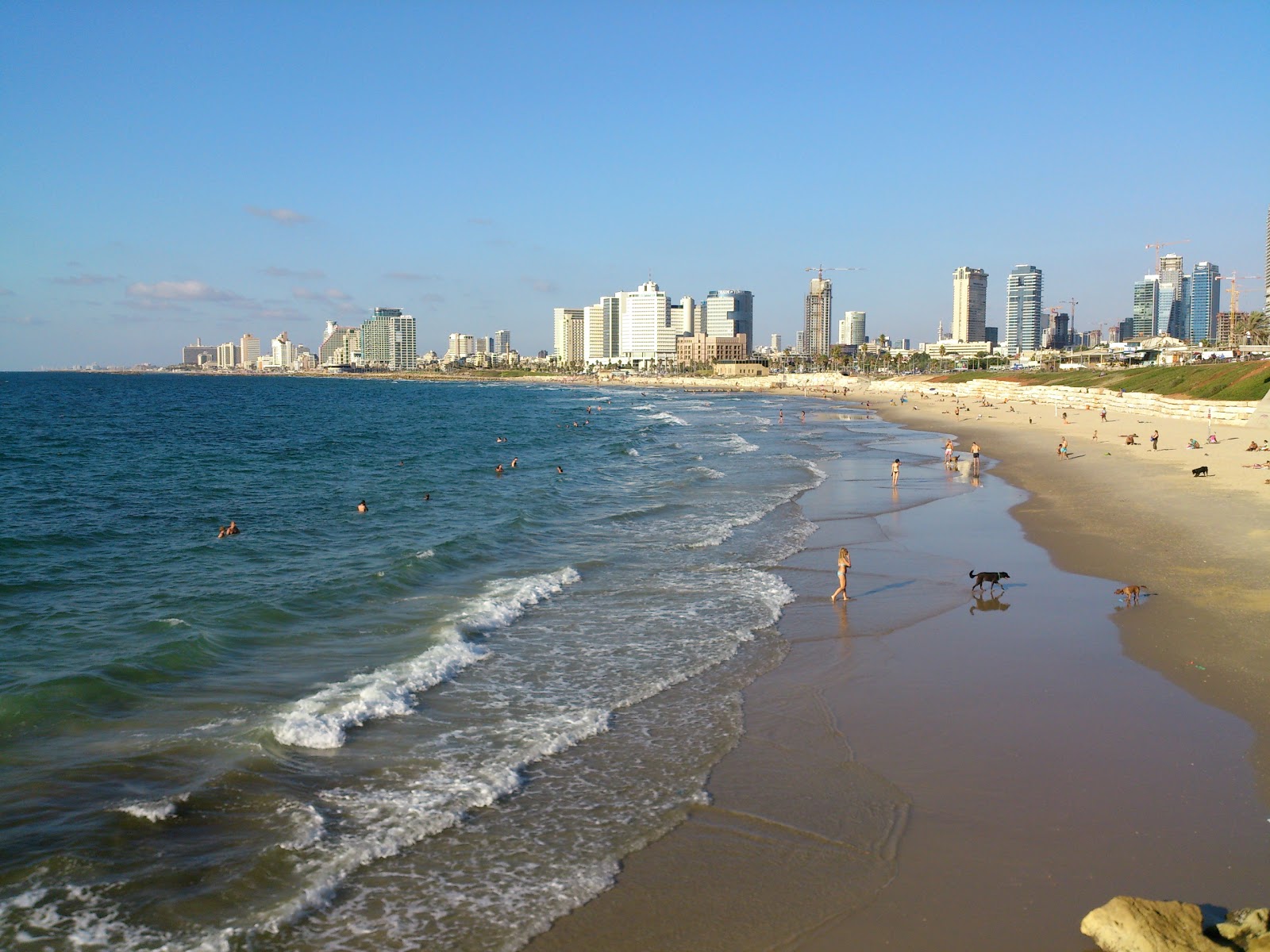 Valokuva Tel Aviv beachista. puhtaustasolla korkea