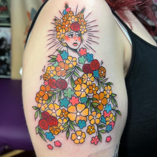 Explore half sleeve ocean tattoo ideas, creative tattoo ideas in Seymour, available at Sacred Art Tattoo