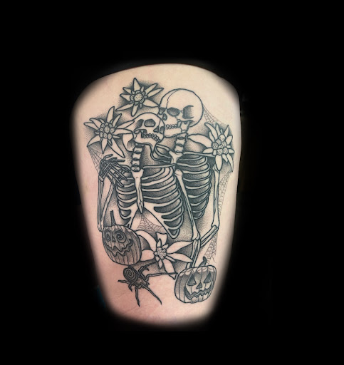 Explore mens back tattoo idea, creative tattoo ideas in Huntington Beach, available at Mechanical Concept Tattoo