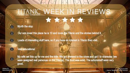 Museum «Titanic: The Artifact Exhibition», reviews and photos, 7324 International Dr, Orlando, FL 32819, USA