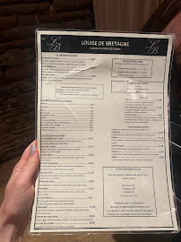 Carte du Louise de Bretagne - Restaurant Le Conquet à Le Conquet