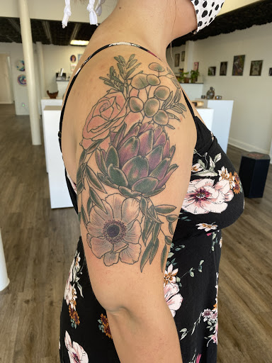 Explore knee surgery tattoo ideas, creative tattoo ideas in Lancaster, available at MermGoddess Tattoo Studio & Gallery