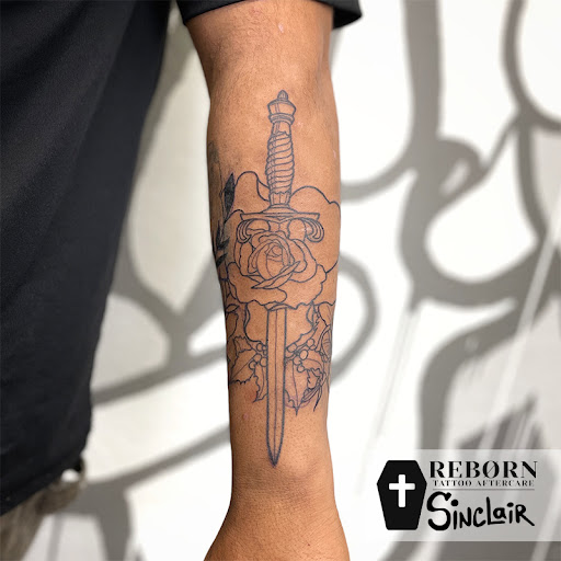 Explore foreign language tattoo ideas, creative tattoo ideas in Zumbrota, available at Art by Sinclair Tattoo Artist At Dry Bones Ink