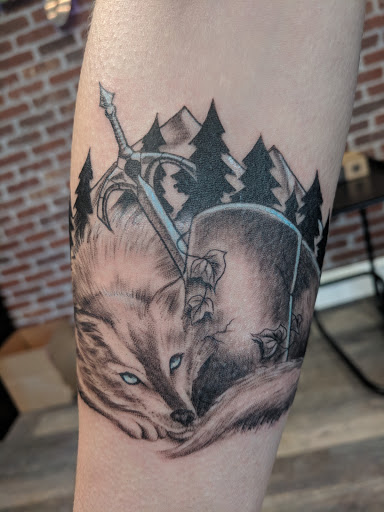 Explore warrior sleeve tattoo ideas, creative tattoo ideas in Arlington, available at Lady Octopus Tattoos